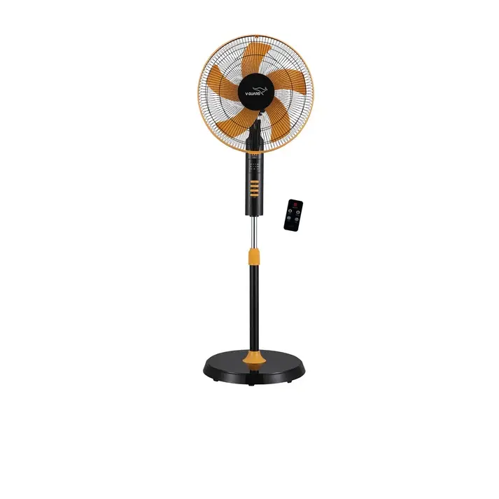 V-Guard Esfera Remote 5 Blade 40 cm Pedestal Fan, Orange Black