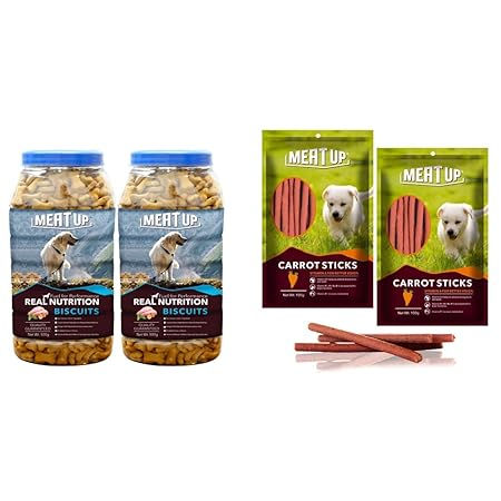 Meat Up Mutton Flavour, Real Chicken Biscuit