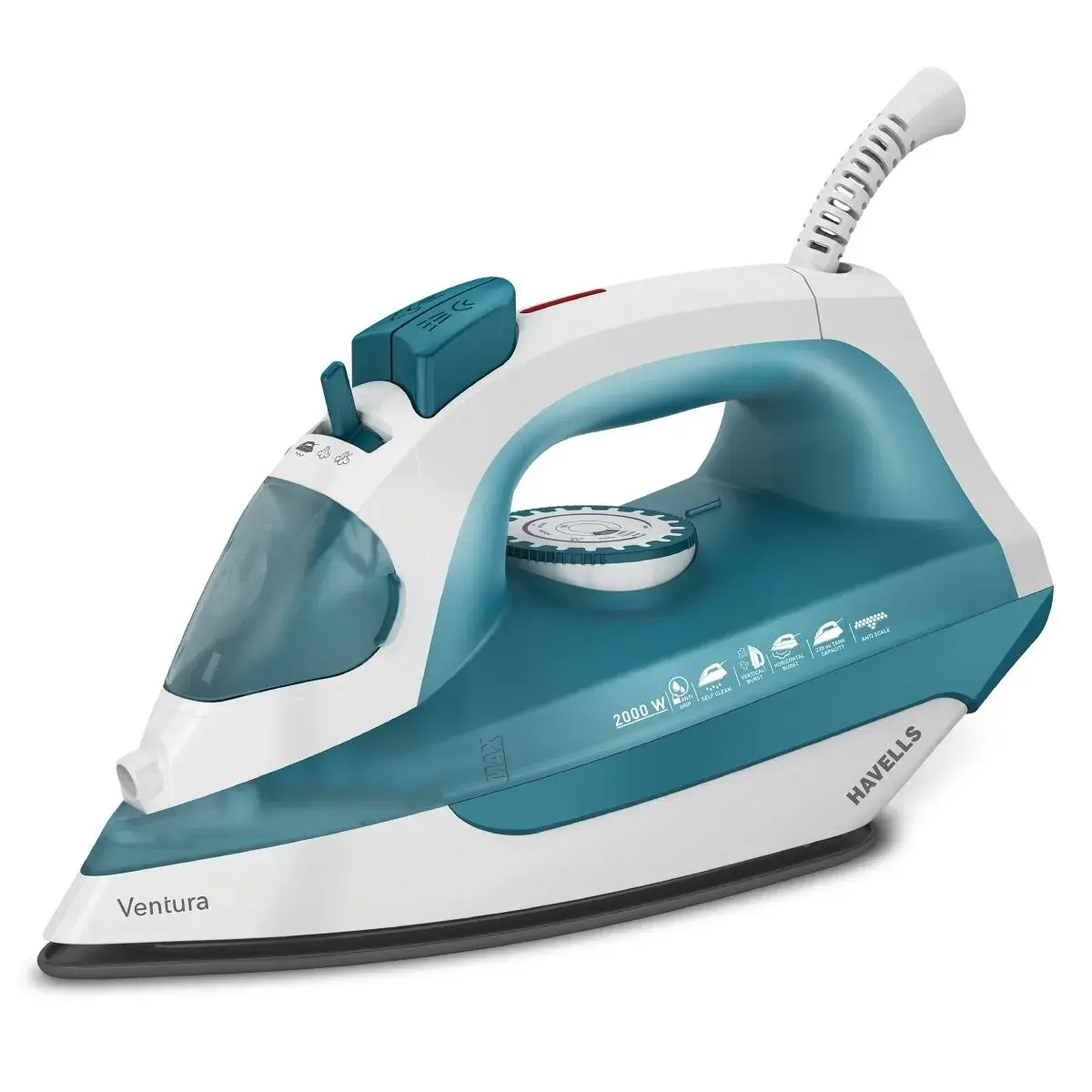 Havells Ventura Steam Iron 2000 W Turquoise Blue GHGSIEJB200