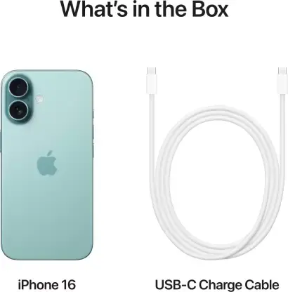 Thumbnail: Apple iPhone 16 5G with 256 GB Storage(Teal,Ultramarine,Pink,White)