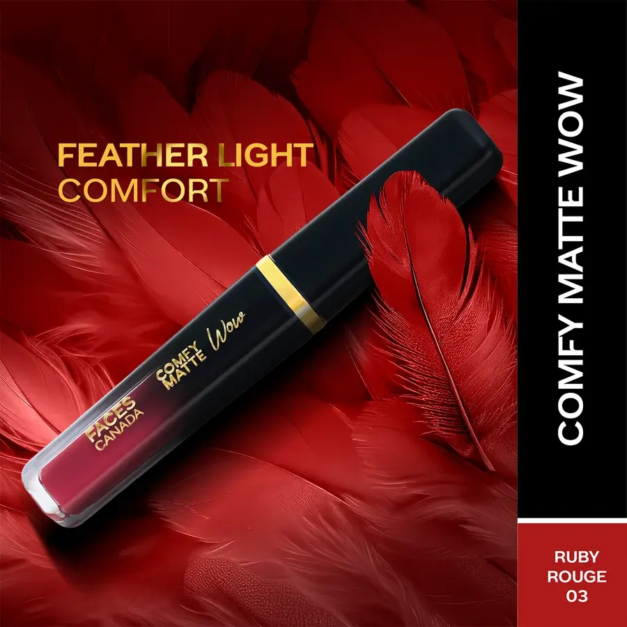 Faces Canada Comfy Matte Wow Liquid Lipstick 3.8ml Ruby Rouge 03