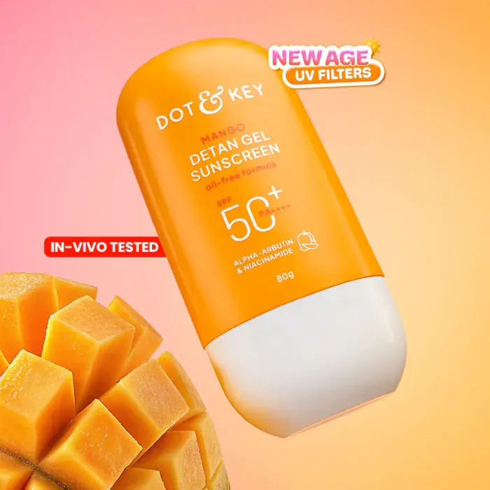 Mango Detan Gel Sunscreen, In-Vivo Tested SPF 50+ PA++++