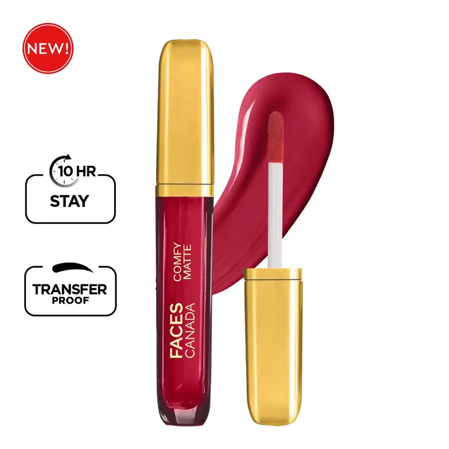 Faces Canada Comfy Matte Liquid Lipstick 3.8ml On My Way 01