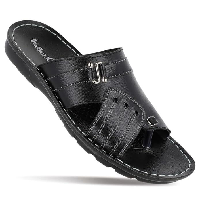 Men's Synthetic Leather Slip-On Sandals