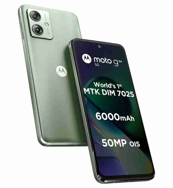 Thumbnail: Motorola g64 5G with 8GB RAM, 128GB Storage(Blue, Lilac & Green)