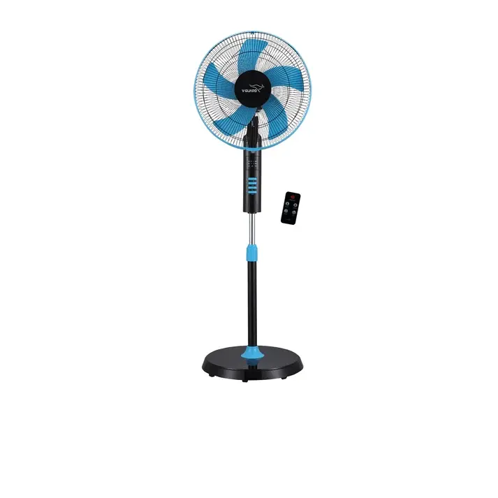 V-Guard Esfera Remote 5 Blade 40 cm Pedestal Fan, Blue Black
