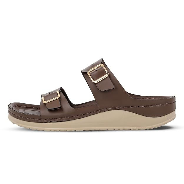Thumbnail: WALKAROO Women Comfortable Flat Sandals WLP74021