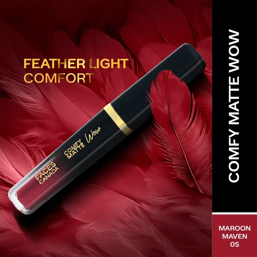 Faces Canada Comfy Matte Wow Liquid Lipstick 3.8ml Maroon Maven 05
