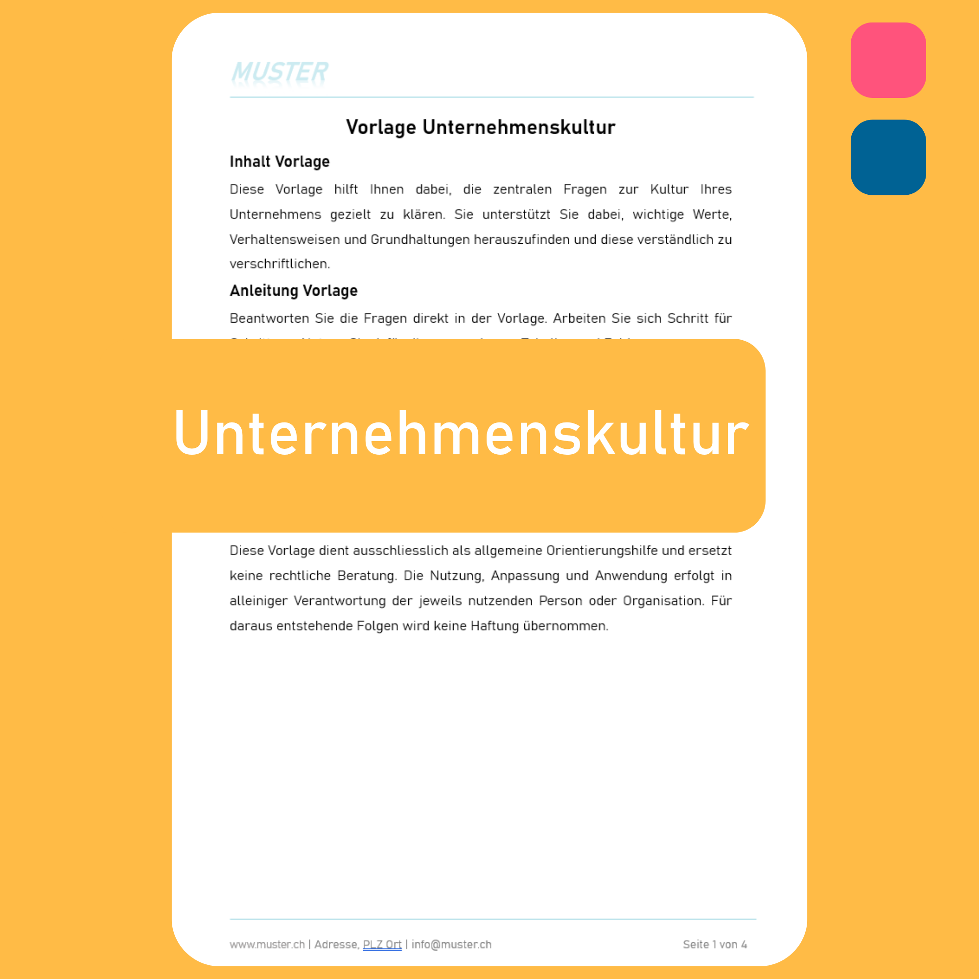 Vorlage Unternehmenskultur