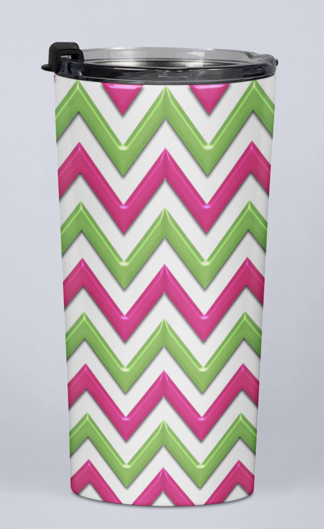 Pink and Green Chevron 20oz Straight Tumbler