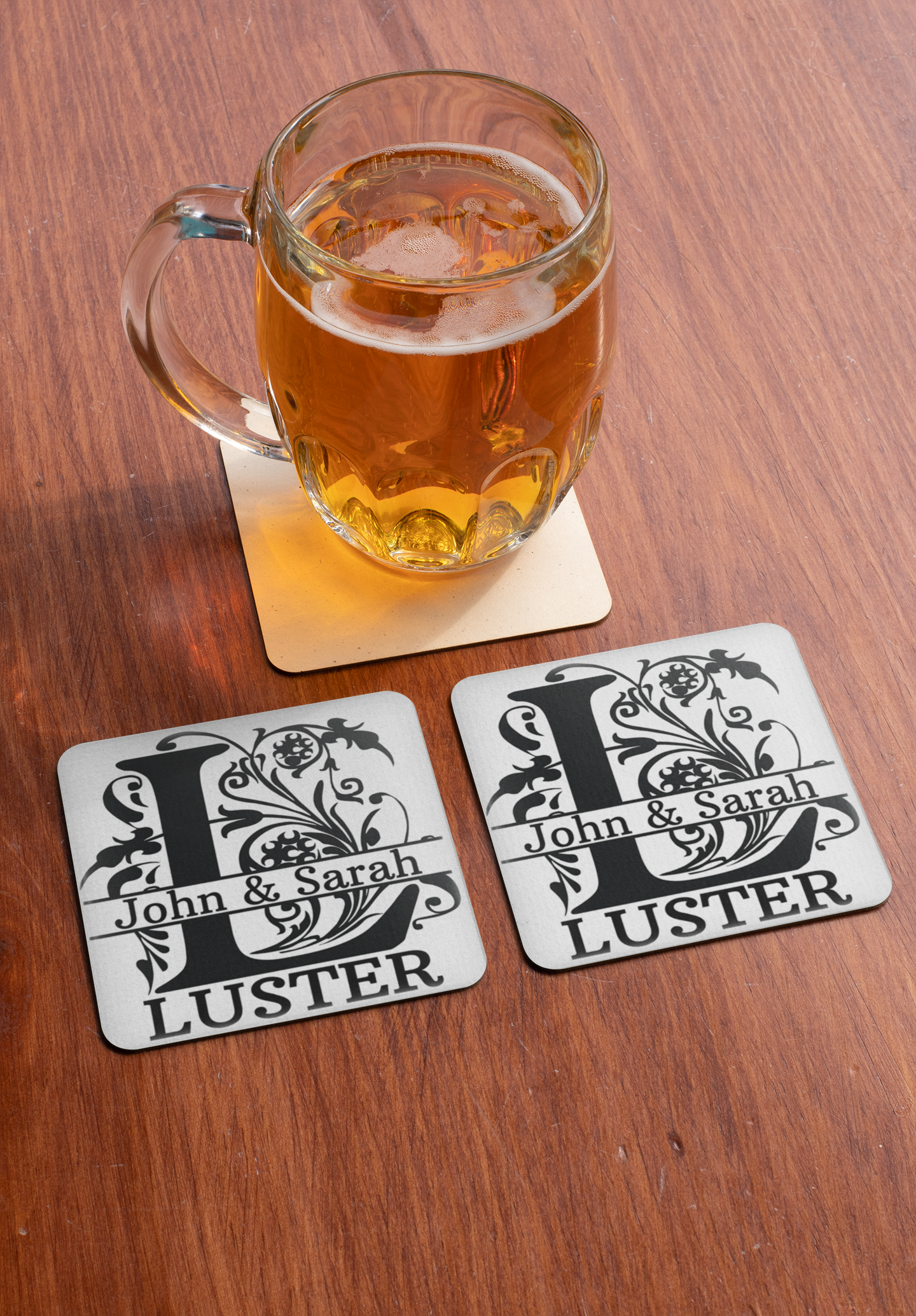 GLASS COASTERS PERSONALIZED