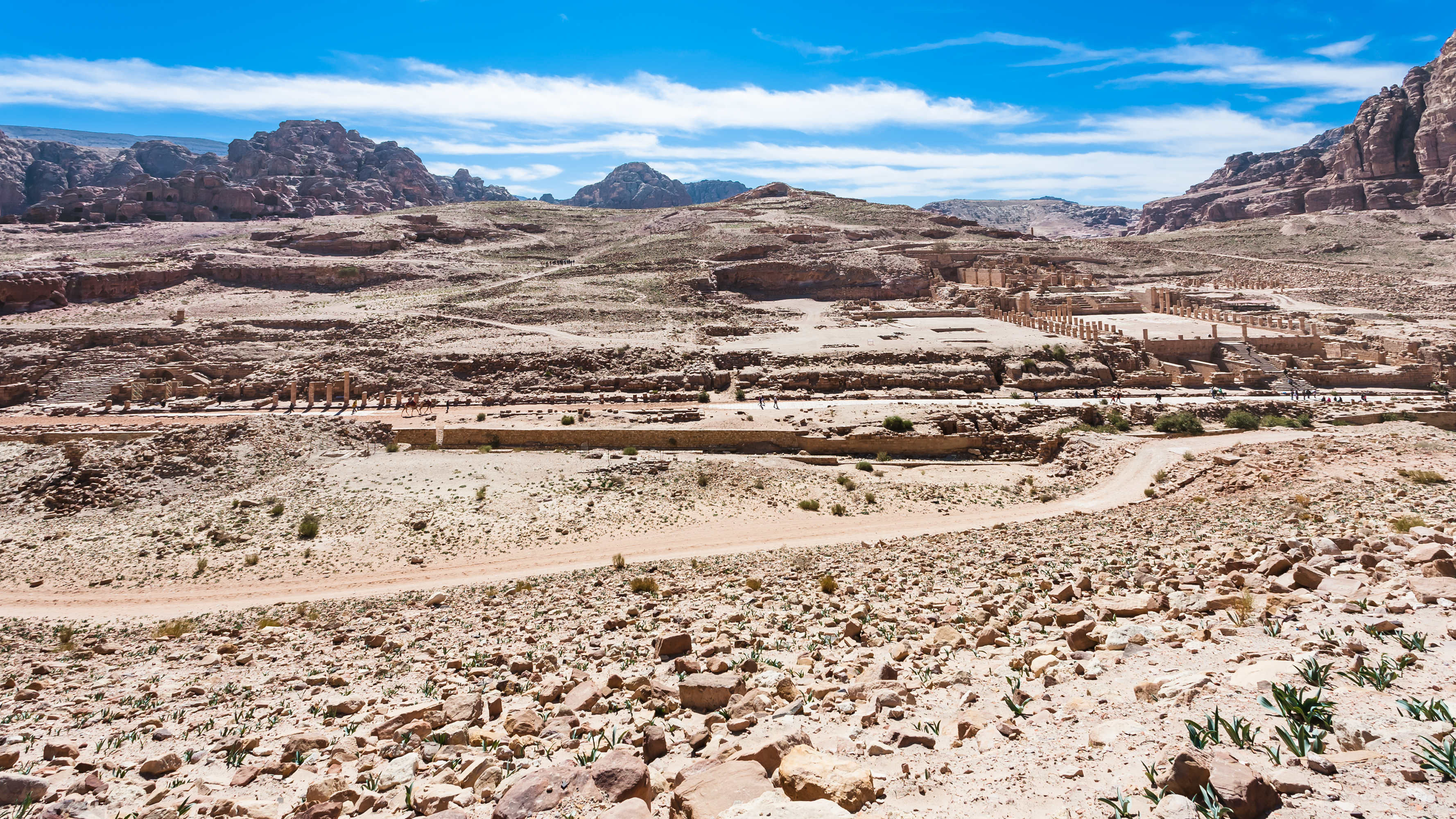 remnants of terrace farming in Petra