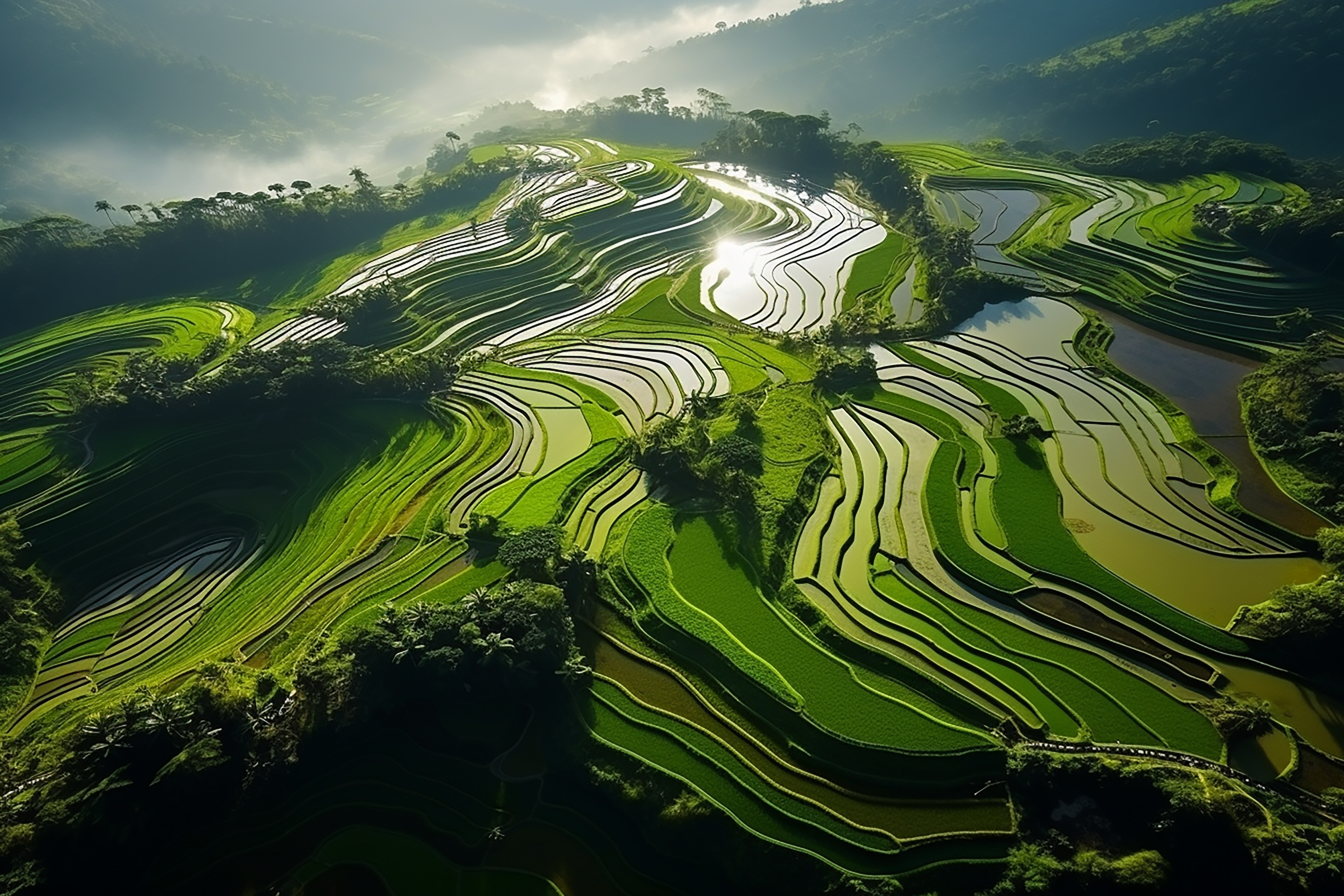 land made arable by terracing