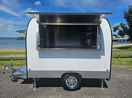 NZ Food Trailers Round coffee cart 2.7m White