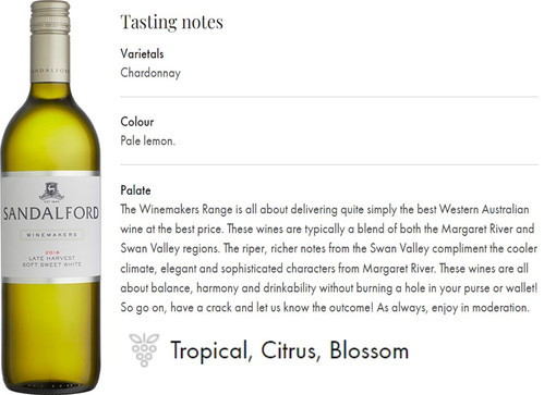 Sandalford Swan River Winery Sandalford Winemakers Cabernet Merlot