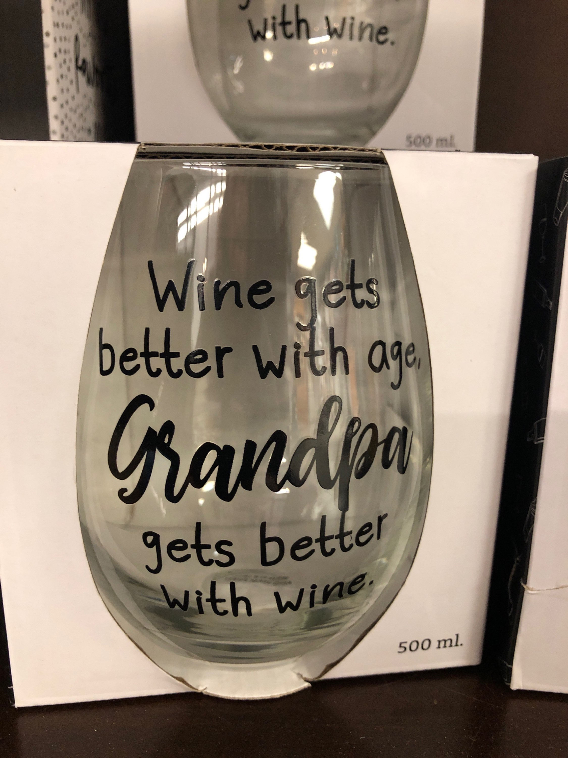 Grandpa wine glass