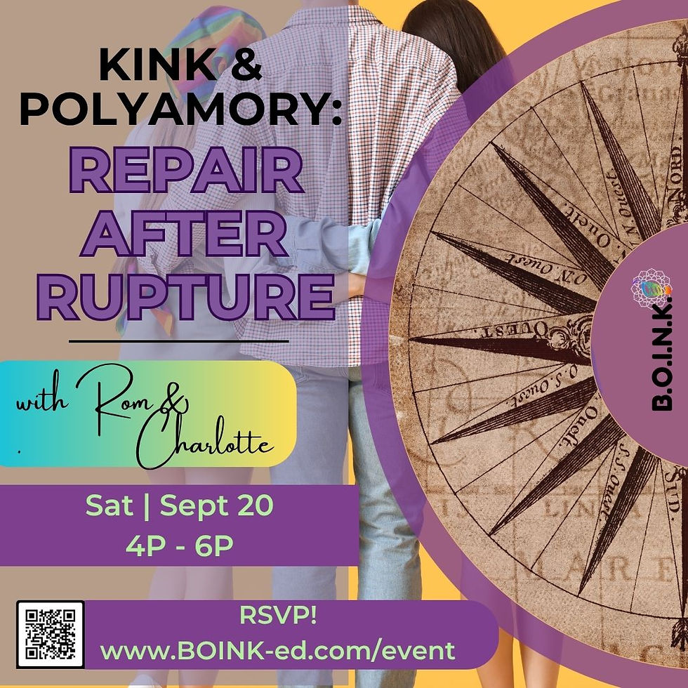 Kink and Polyamory: Repair after Rupture