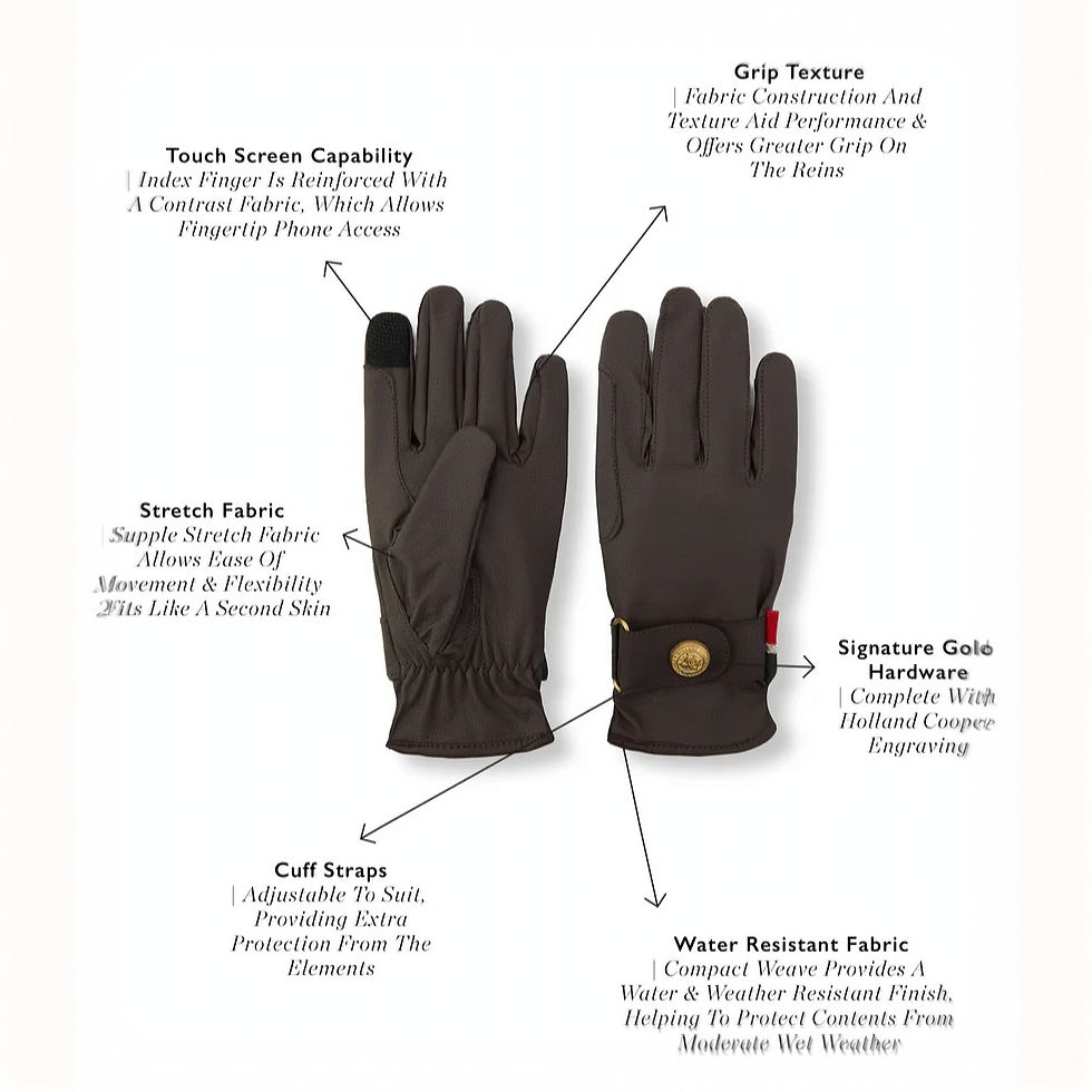 Thumbnail: Holland Cooper Riding Gloves (Chocolate)