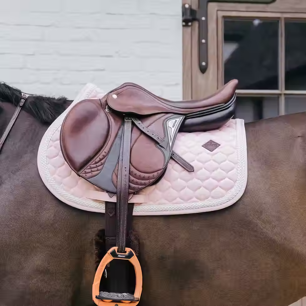 Thumbnail: Kentucky Horsewear Plaited Cord Saddle Pad Jumping (Black or Light Rose)