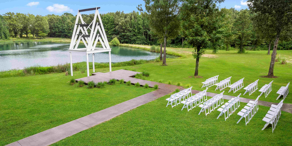 Stunning lake view ceremony.