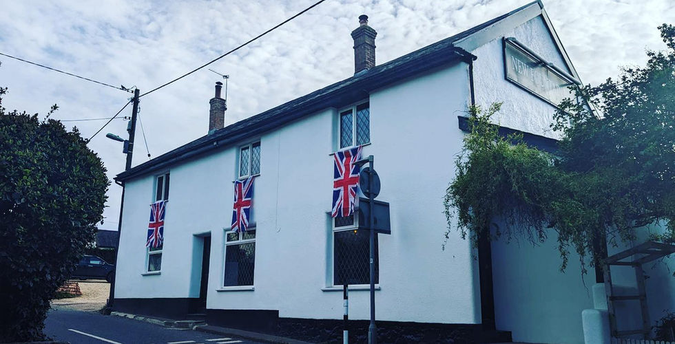 View of the outside of the pub, from Church Road, Whimple.