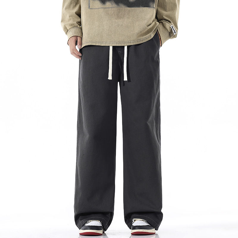 Thumbnail: Mens Casual Cotton Drawstring Pants