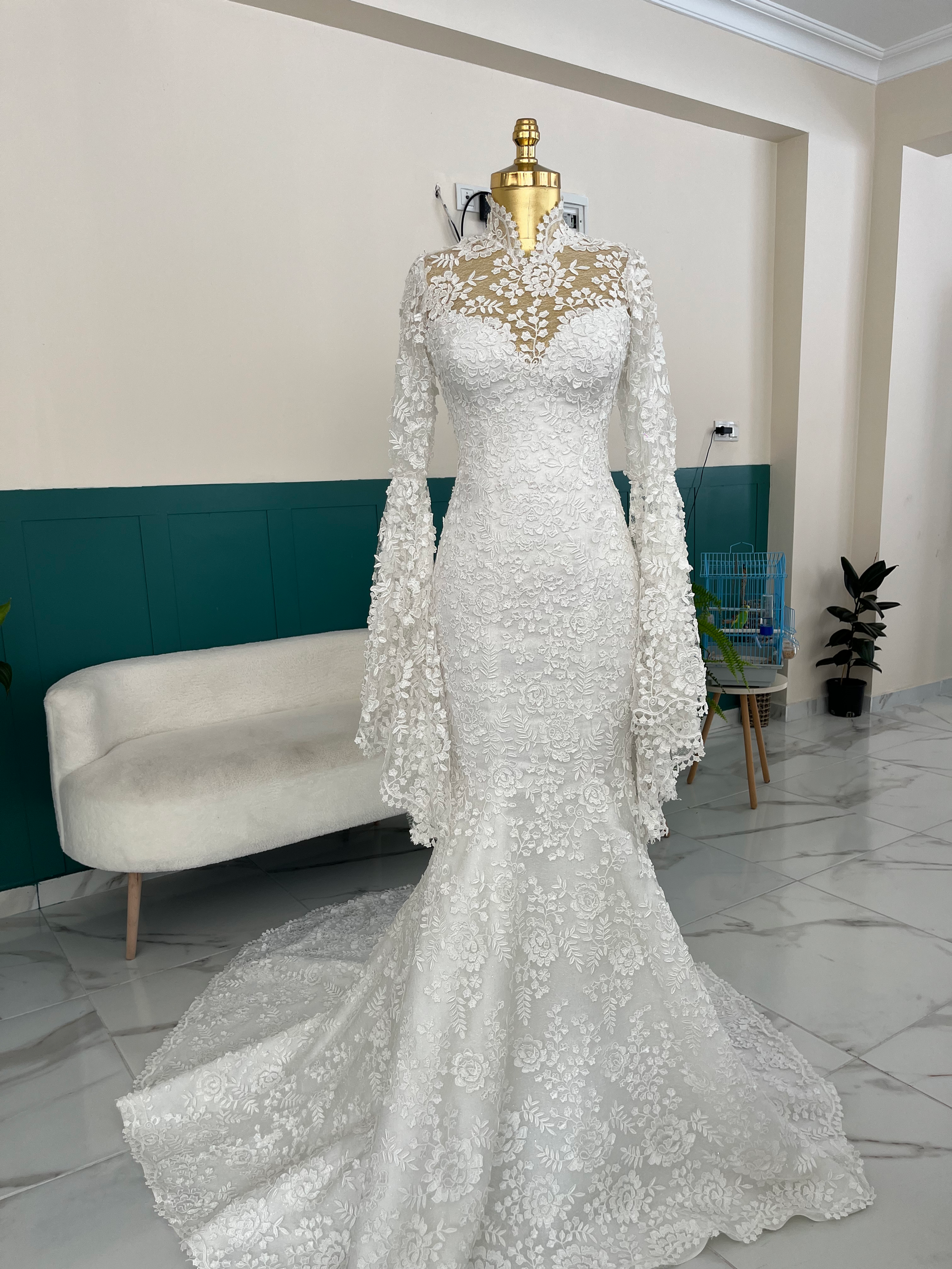 Divelya Fiore Koleksiyonu Özel Dikim Balık Gelinlik