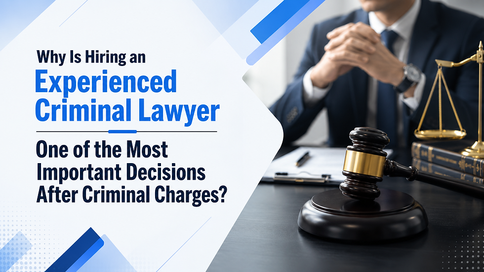 Why Is Hiring an Experienced Criminal Lawyer One of the Most Important Decisions After Criminal Charges?