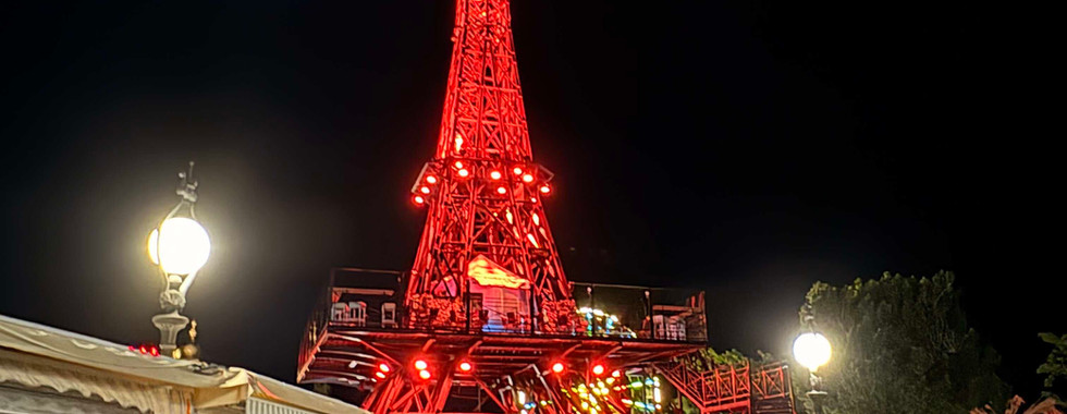 Weirdly, a small Eiffel Tower...