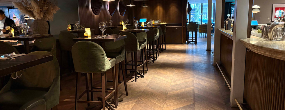 The hotel bar