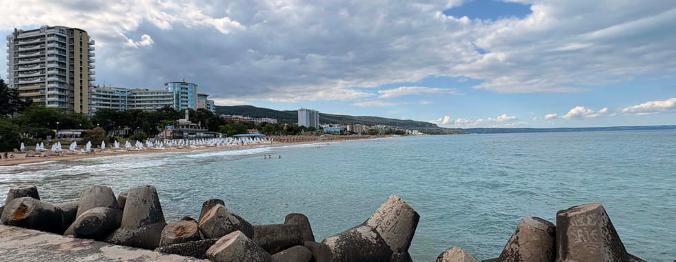 View of beach from the pier
