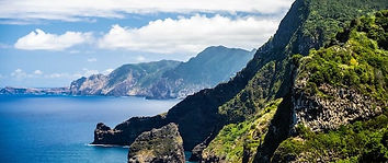 Striking and breathtaking cliffs and sea view of Madeira, Portugal