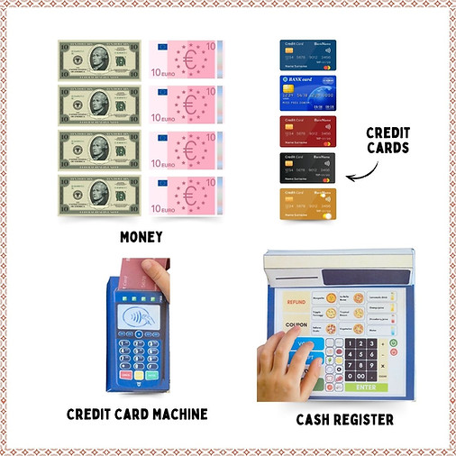 Pizza Play Set Pretend Play Pizzeria Money and Credit Cards.jpg