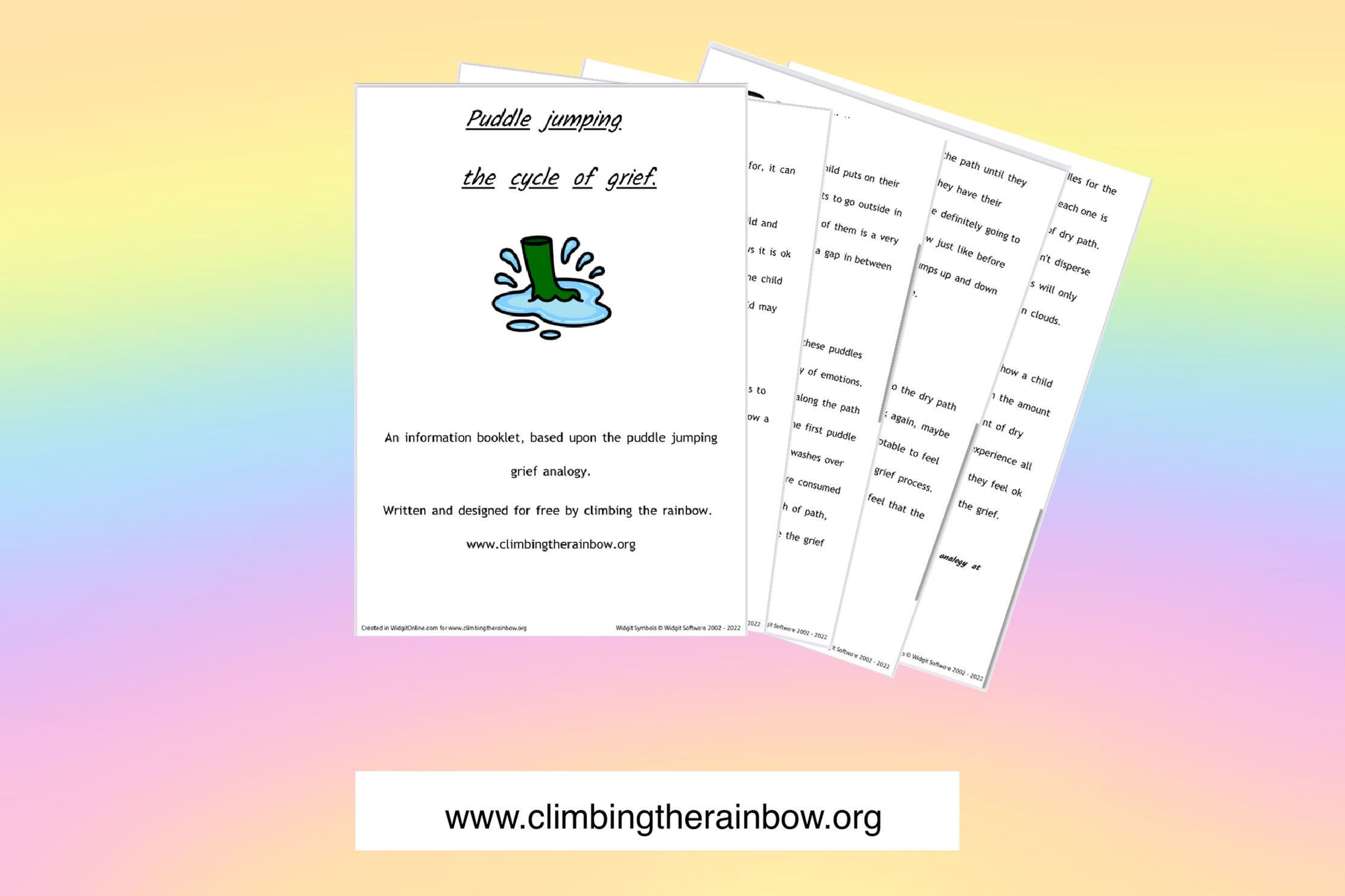 Grief parent/ carers story (puddle jumping analogy)