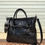 Thumbnail: Black Embossed Gator Mini Portia Crossbody