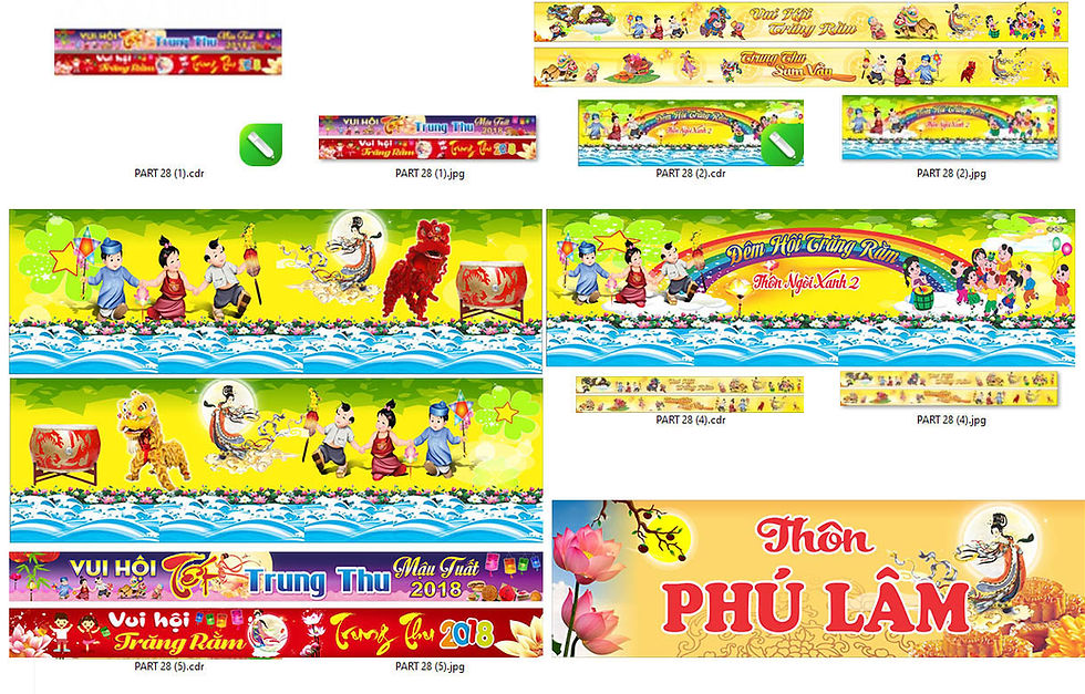 Banner Băng Rôn Trung Thu Vector Corel CDR Part28