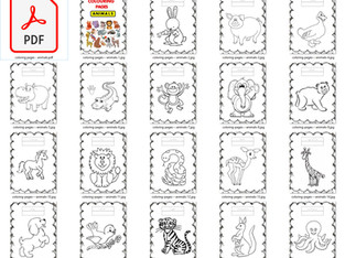 Tập Tô Màu Động Vật Cho Bé File PDF