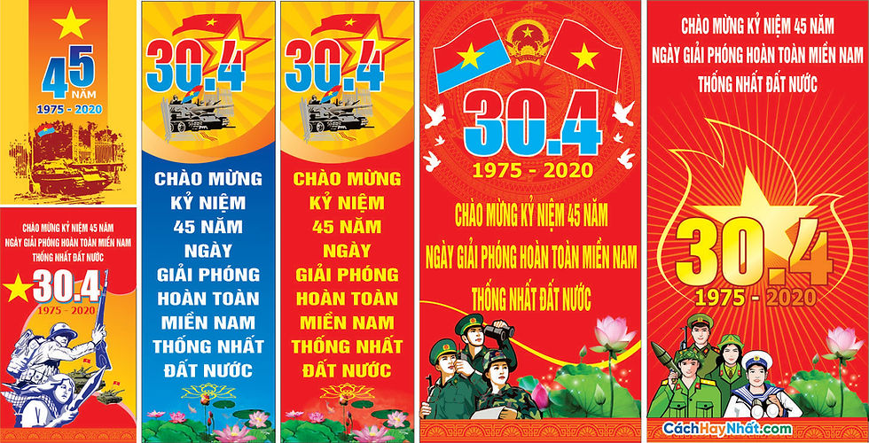 Băng Rôn Giải Phóng Miền Nam 30-4 Và Quốc Tế Lao Động 1-5 File Vector Corel 01