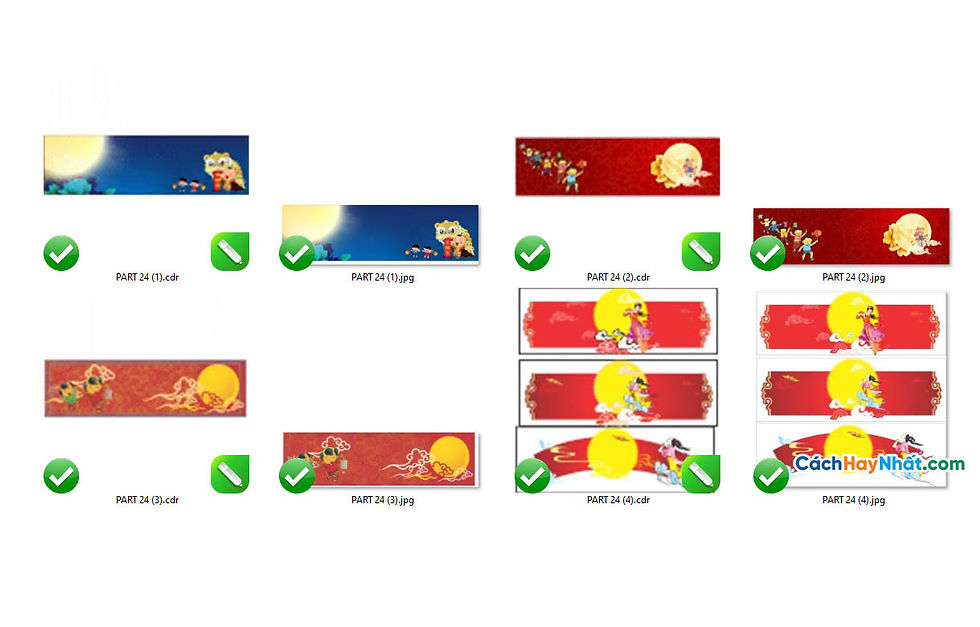 Phông Nền Băng Rôn Trung Thu Vector Corel CDR Part24