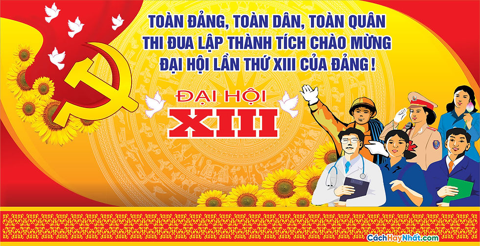 Vector Đại Hội Đảng Mẫu Pano Biển Bảng
