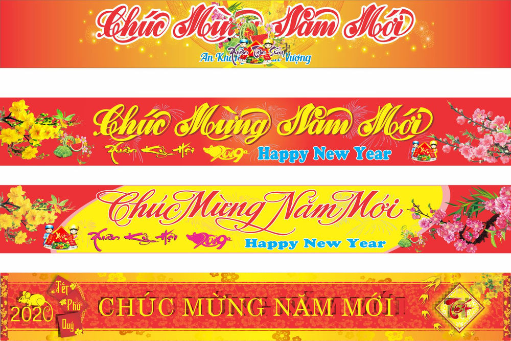 Download Băng Rôn Chúc Mừng Năm Mới Vector Corel CDR Part07