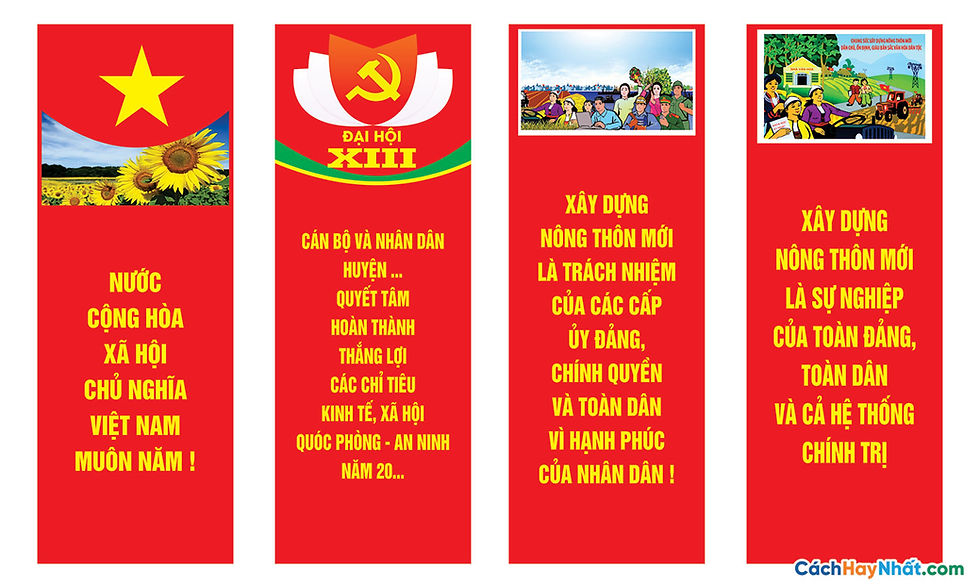 Vector Đại Hội Đảng Mẫu Băng Rôn Banner