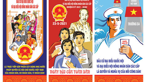 Pano Biển Bảng Tranh Cổ Động Bầu Cử Vector CDR Corel 19