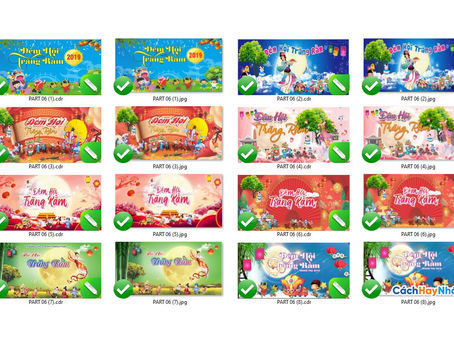 Download Free Mẫu Phông Tết Trung Thu Vector Corel CDR Part06