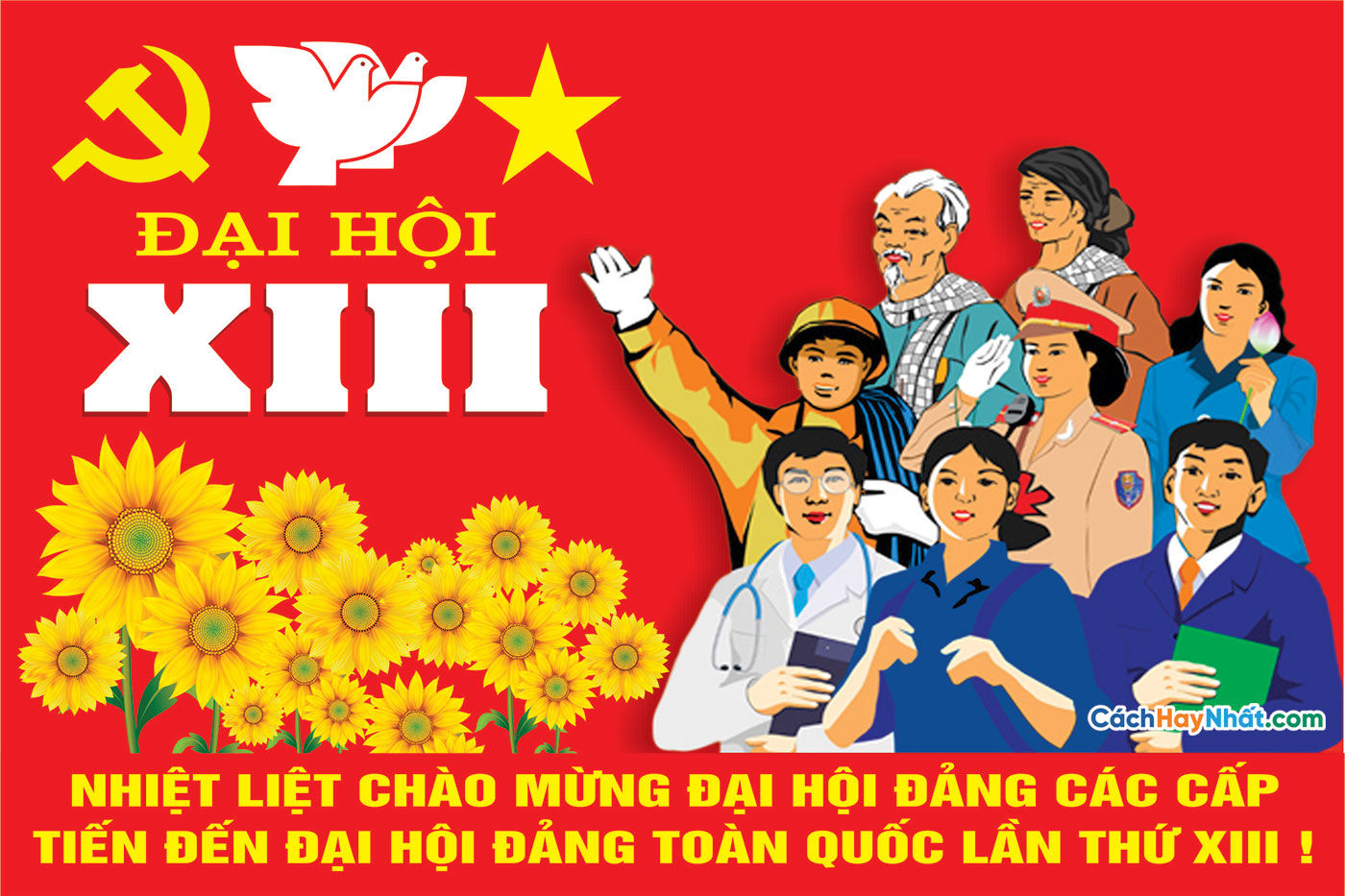 Pano Signs The Party Congress Vector - Pano Biển Bảng Đại Hội Đảng