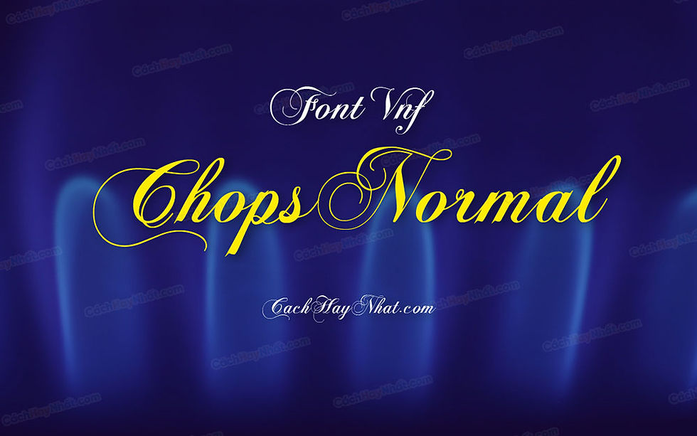 trang bìa mô tả font VNF Chops Normal Việt hóa