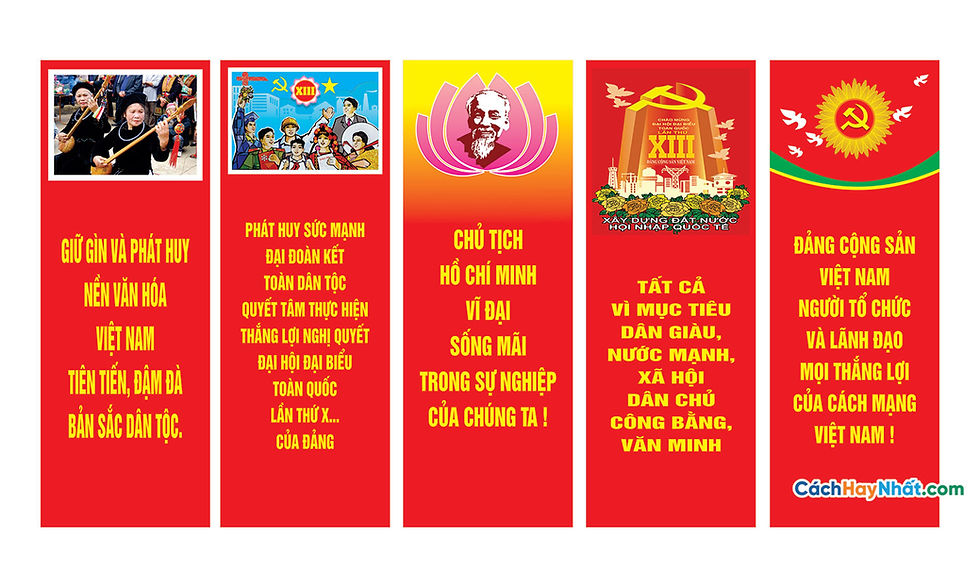 Vector Đại Hội Đảng Mẫu Băng Rôn Banner