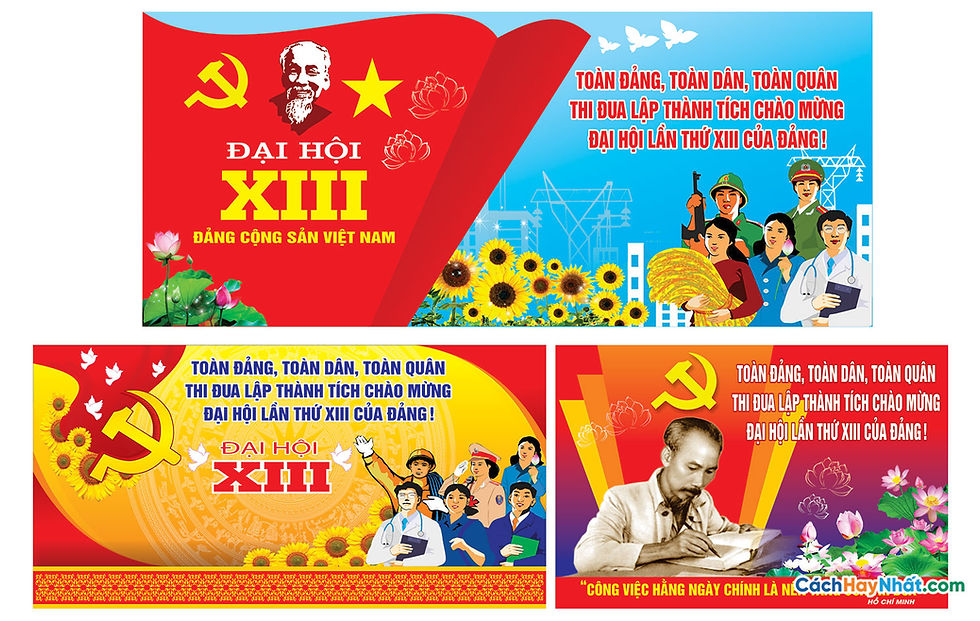 Vector Đại Hội Đảng Mẫu Pano Biển Bảng