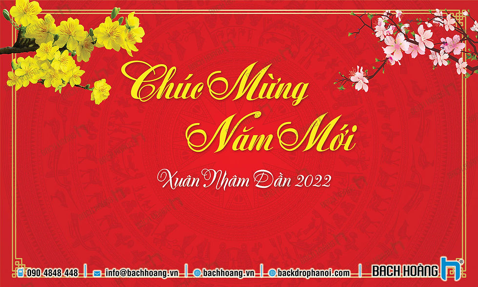 Backdrop Tết Nhâm Dần 2022 đẹp nhất
