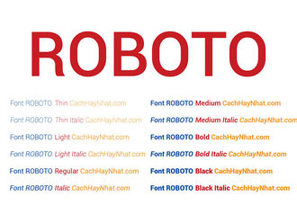 Tải Bộ Font Roboto Việt Hóa - Bộ Phông Chữ Được Phát Triển Bởi Google